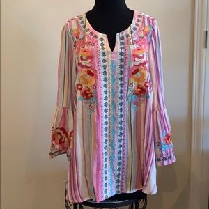 LS embroidered top